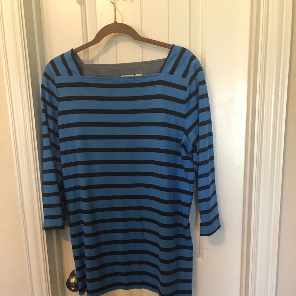 LL Bean boat neck knee length dress